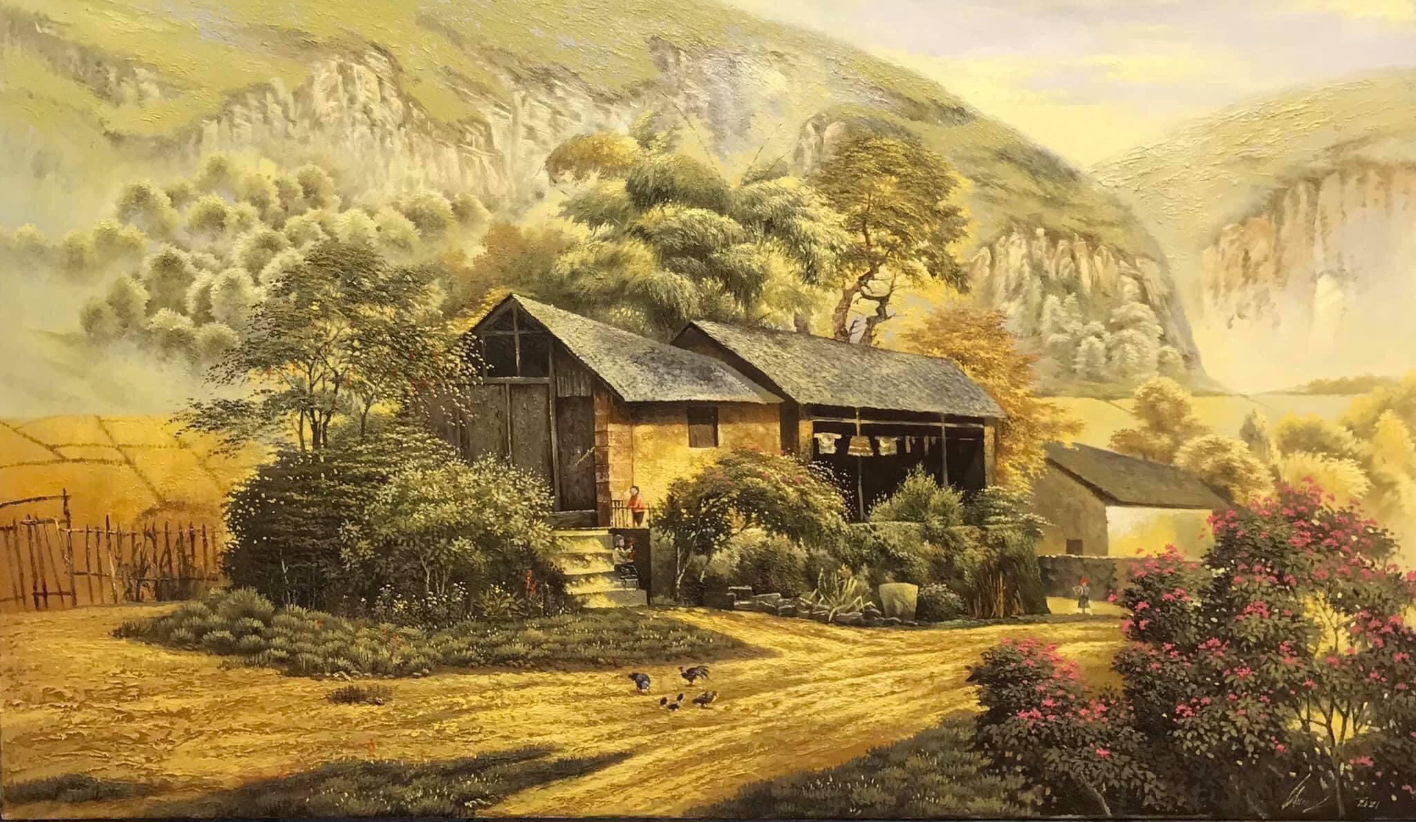 Những góc nhìn khác về phong cảnh làng quê Việt Nam qua tranh sơn dầu 1