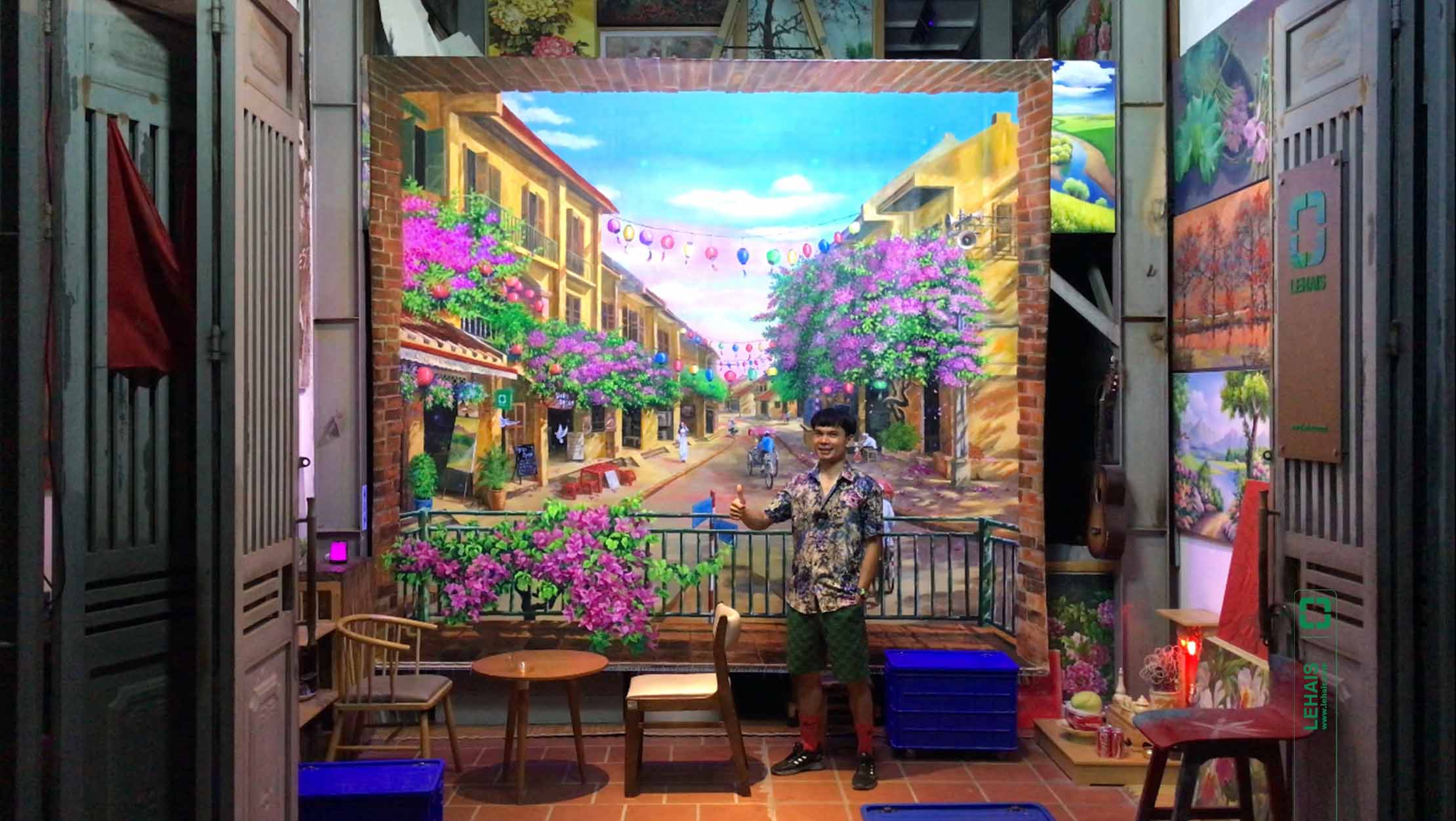 Tranh 3D phát sáng và cùng nghe câu chuyện của phóng viên nghiệp dư 5