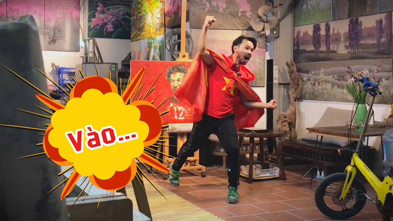 Hoà chung không khí rực lửa trong bức chân dung Nguyên Xuân Son đội tuyển quốc gia Việt Nam